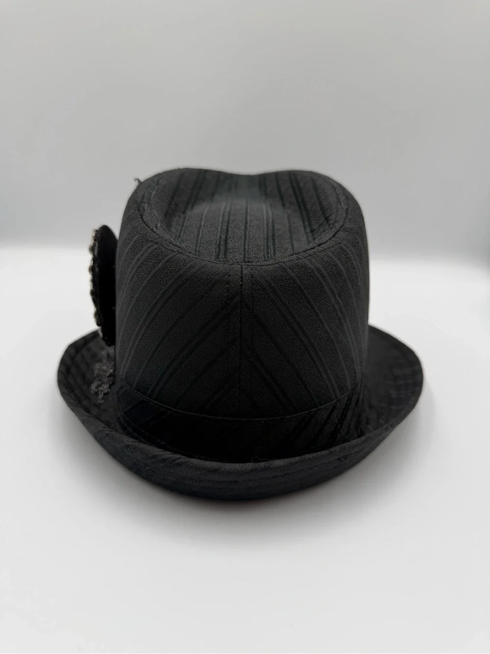 NWT Icing Black Rhinestone Fedora Hat One Size